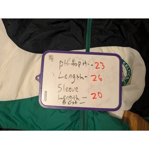 APEX One VTG Boston Celtics Green Mens Medium Nylon Jacket - Picture 6 of 9